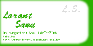 lorant samu business card